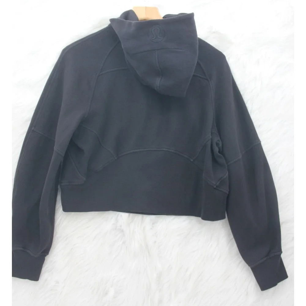 Lululemon Athletica Scuba Oversized 1/2 Zip Hoodie XS/S Black Kangaroo Pocket